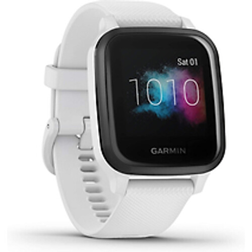 Garmin Venu Sq Music 40 mm zwart met siliconenarmband wit [wifi] Tweedehands