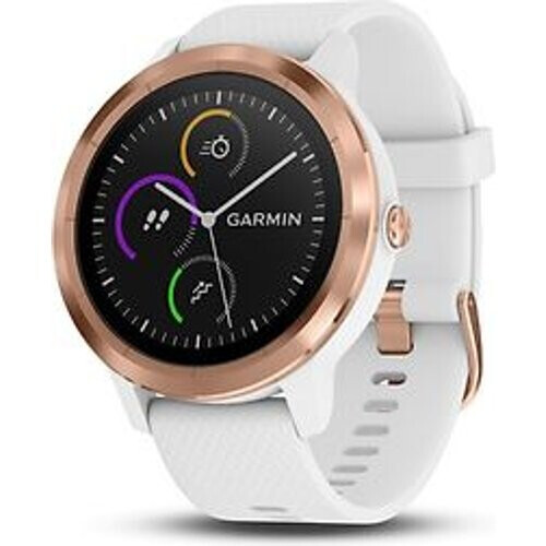 Garmin Vivoactive 3 30,4 mm goud met siliconenarmband wit Tweedehands