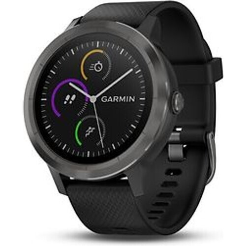 Garmin Vivoactive 3 30,4 mm steen met siliconen bandje zwart Tweedehands