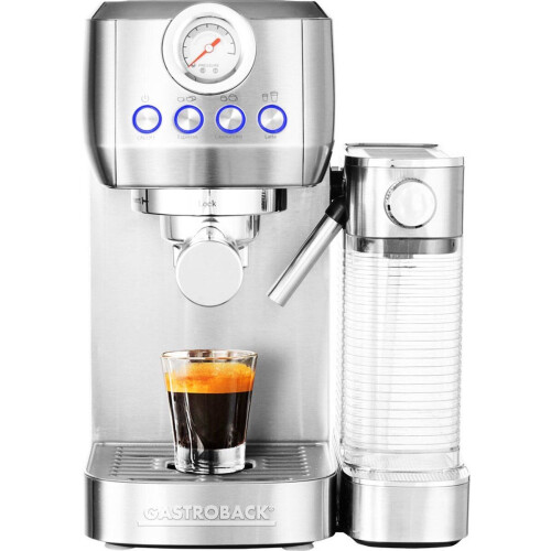 Gastroback Piccolo Pro M - Handmatig Espressomachine 1,3 l - 20 bar - Zwart/Roestvrijstaal