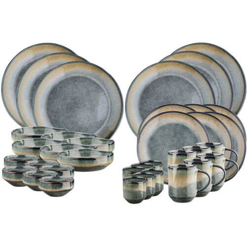 GENESIS Servies - 36 stuks - Compleet voor 6 personen - Aarde