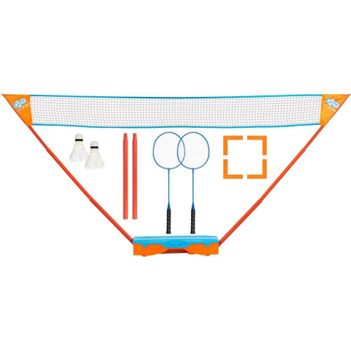 Get&Go Badminton Set - Met Koffer - LED Shuttles - Blauw/Oranje (2 stuks)