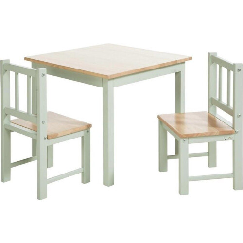 Geuther Kinderstoeljes - Kinderzitgroep - Inclusief Kindertafel - Mintgroen (2 stuks) Tweedehands