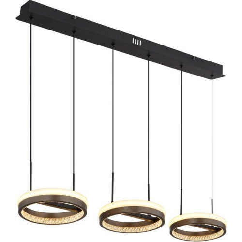 Globo - hanglamp - DELLA - zwart - metaal - grote eettafellamp - LED - 67179H2