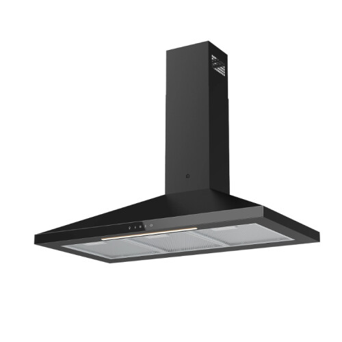 Goodhome Ghch90lkbl - Wandschouwafzuigkap - 89.8 Cm - 600 M³/u - Touchbediening - 63 Db | Nieuw (outlet)