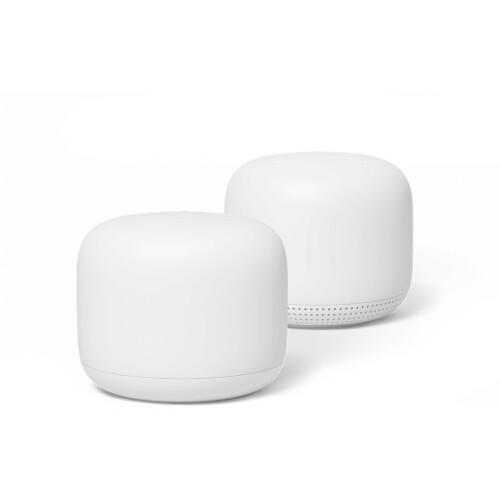 Google Nest Wifi - Router + Access Point - Snelle betrouwbare verbinding - Wit (2 stuks) Tweedehands