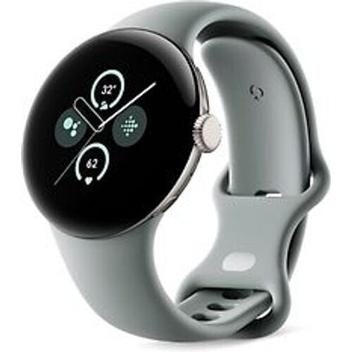 Google Pixel Watch 2 41 mm goudkleur op sportbandje in grijsgroen [wifi] Tweedehands