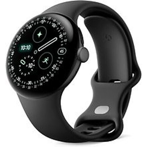 Google Pixel Watch 4 41 mm Aluminium kast in matzwart met Sportbandje in obsidiaan [wifi + 4G] Tweedehands