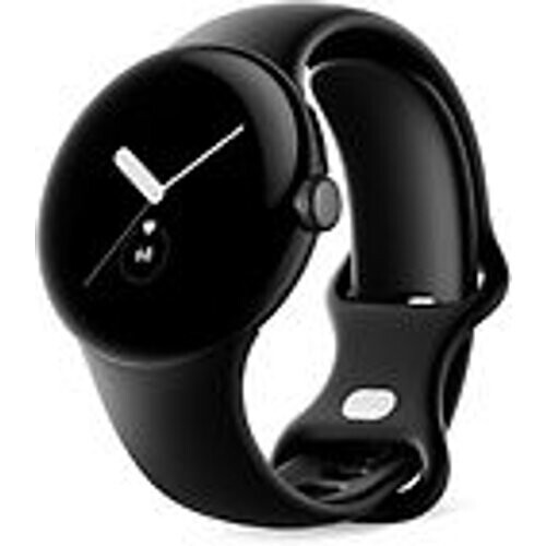 Google Pixel Watch 41 mm matzwart op obsidiaan sportbandje [wifi] Tweedehands