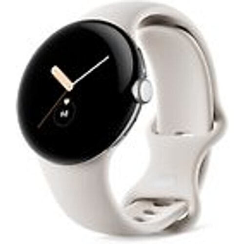 Google Pixel Watch 41 mm zilver op kalk sportbandje [wifi + 4G] Tweedehands