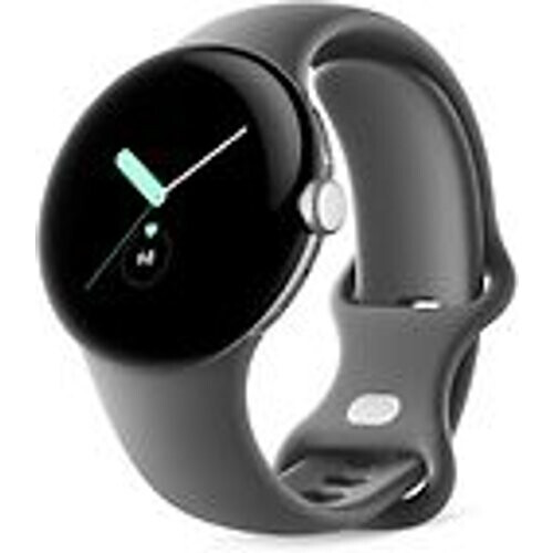 Google Pixel Watch 41 mm zilver op steenkool sportbandje [wifi] Tweedehands