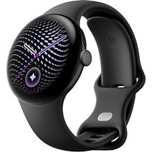 Google Pixel Watch 5 45 mm Aluminium kast in matzwart met Sportbandje in obsidiaan [wifi + 4G] Tweedehands