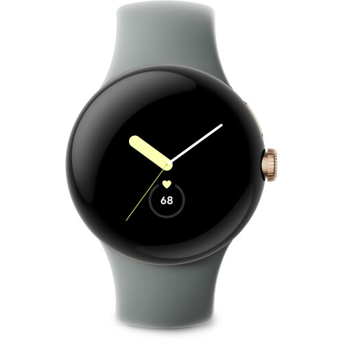 Google Pixel Watch - Smartwatch - 5 bar waterbestendig - Rosé Goud (Groen)