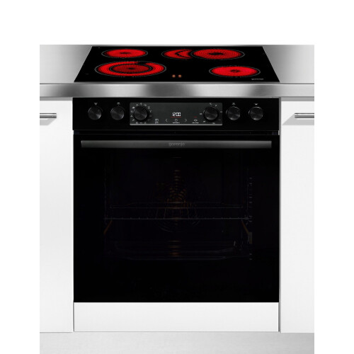 GORENJE Pacific BCS737DBGOT - Inbouw oven + ECD 620 SCOT kookplaat - Pizzastand 300°C - Zwart