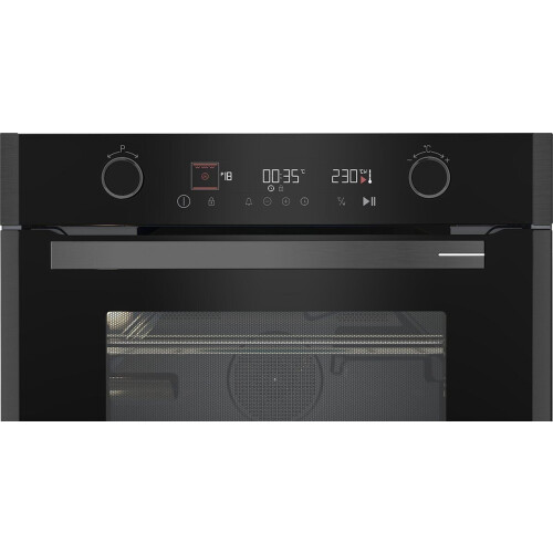 Grundig GEKW19400DX - Multifunctionele compacte oven met magnetronfunctie - 48 liter - Donker roestvrij staal Tweedehands