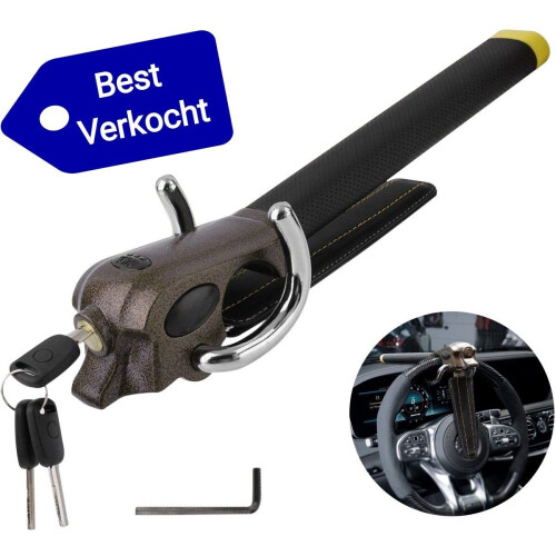 Gtrise Stuurslot - Stoplock - Hoogwaardige kwaliteit - Zwart