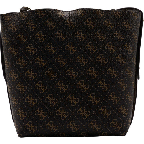 Guess Eco Brenton Bucket - Dames Crossbody - Verstelbaar hengsel en uitneembaar beauty tasje - Bruin Tweedehands