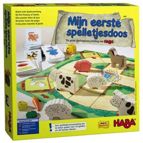 Haba Mijn eerste spelletjesdoos - Educatief spel - 10 verschillende spellen