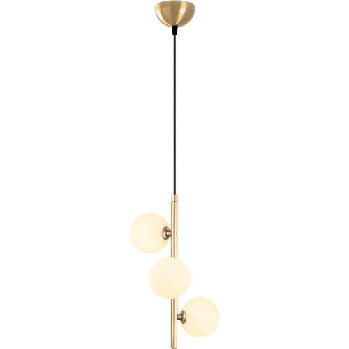 Hanglamp Domino Glas Goud 3-Lichts