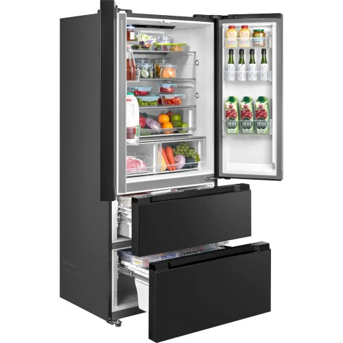 Hanseatic Hfd18983cbi - Amerikaanse Koelkast - 189.8 Cm - 516l - No Frost - Zwart Rvs | Nieuw (outlet)