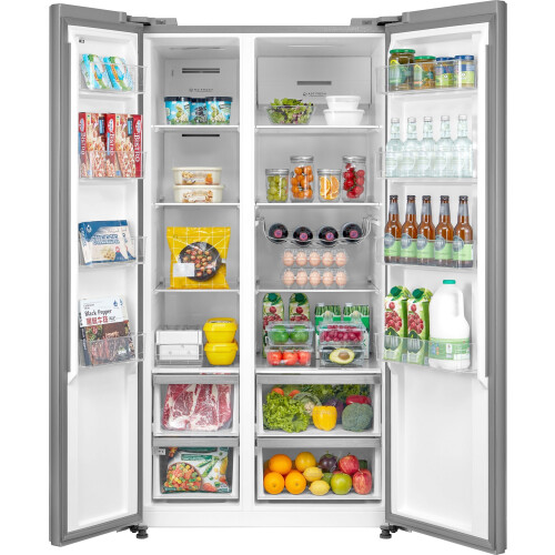 Hanseatic Hsbs17590bi - Amerikaanse Koelkast - 179.3 Cm - 592l - No Frost - Zilver | Nieuw (outlet)