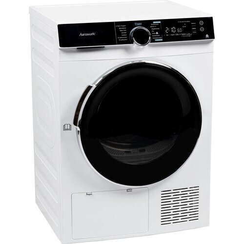 Hanseatic Hwtk8a3gt - Warmtepompdroger - 8 Kg - 66 Db - Energieklasse C - Wit | Nieuw (outlet) Tweedehands