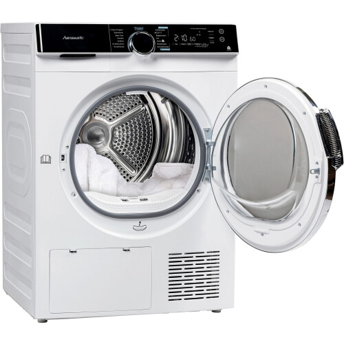 Hanseatic Hwtk8a3gt - Warmtepompdroger - 8 Kg - 66 Db - Energieklasse C - Wit | Nieuw (outlet)