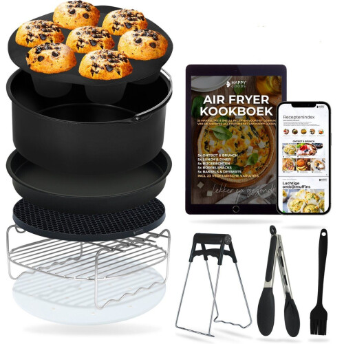 Happy Goods XL Heteluchtfriteuse Accessoires - 90% minder vet - Inclusief E-kookboek