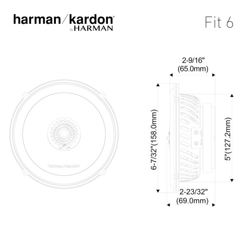 Harman Kardon FIT6 - 6,5 inch 2-weg Component Luidsprekerset - 50W RMS - 400W Piek