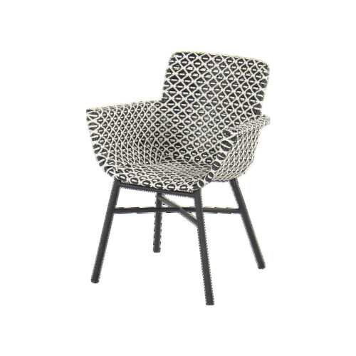Hartman Athene Dining Tuinstoel - Black White - 58x62x87 cm Tweedehands
