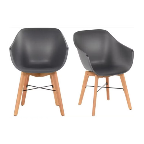 Hartman Iris Stoel - Ergonomisch - Antraciet (2 stuks) Tweedehands