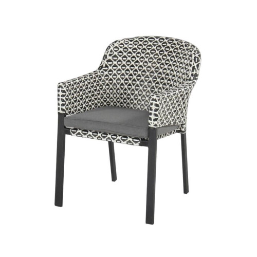 Hartman Kelly Dining Tuinstoel - Rotan - White-Black