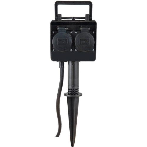 Heitronic 35466 - Stopcontactsplitter 2-voudig - 1,5 m kabel - Zwart