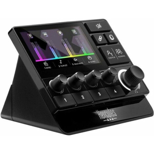 Hercules Stream 200 XLR - Audiocontroller - LCD-scherm - 4 VU meters - 8 Tracks - PC