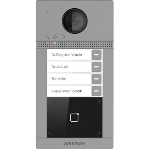 Hikvision DS-KV8413-WME1(C) - IP video intercom - 2MP WiFi deurbel met Mifare kaartlezer en PoE - Grijs Tweedehands