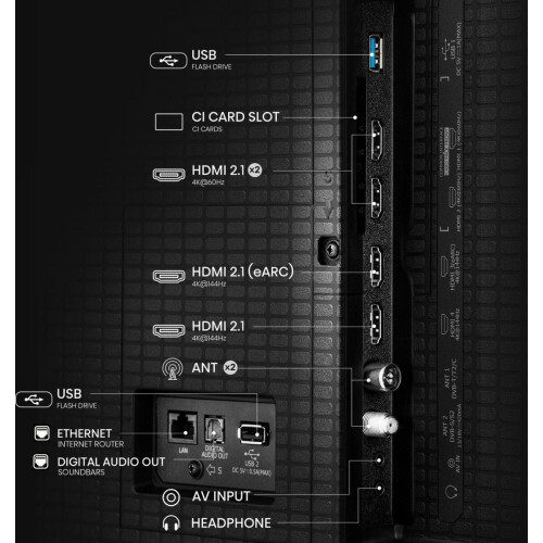 Hisense 55u7qt - 55 Inch - 4k Uled - 144hz - Smart Tv | Nieuw (outlet)