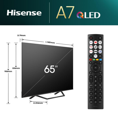 Hisense 65a7nqt - 65 Inch 4k Qled Smart Tv | Nieuw (outlet)