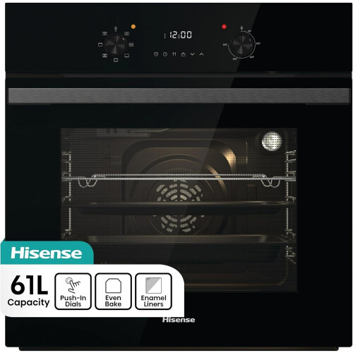 Hisense Bi62220abg - Inbouw Oven - 59.5cm - 61l - Hetelucht & Grill - Energieklasse A | Nieuw (outlet)