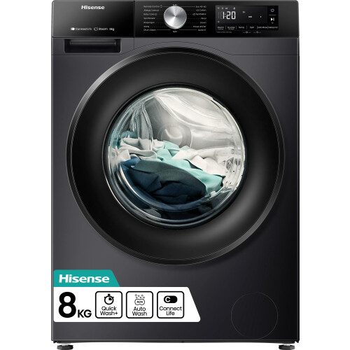 Hisense Dh3s802bb3 - Warmtepompdroger - 8 Kg - Connectlife - 64 Db - Energieklasse A+++ - Grafiet | Nieuw (outlet)