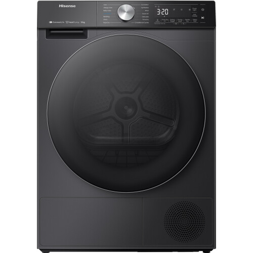 Hisense Dh5s102bb - Warmtepompdroger - 10 Kg - Ion Refresh - 64 Db - Energieklasse A+++ - Zwart | Nieuw (outlet) Tweedehands