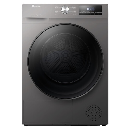Hisense Dhqa902ut - Warmtepompdroger - 9 Kg - Allergy Care & Auto Dry - 65 Db - Energieklasse A++ - Grafiet | Nieuw (outlet)