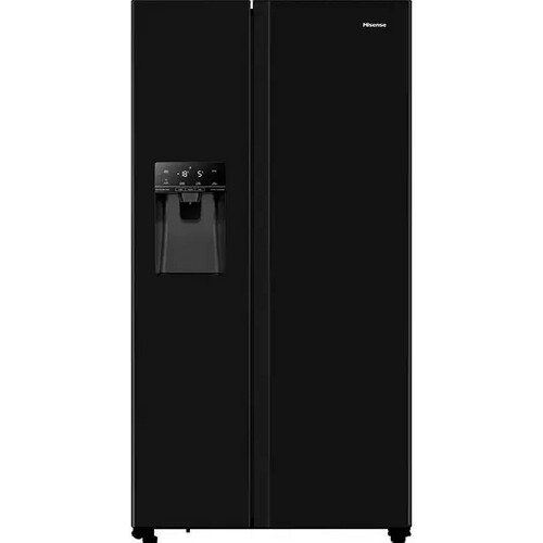 Hisense Rs694n4tbe - Amerikaanse Koelkast - 179 Cm - 562l - No Frost - Water- & Ijsdispenser - Zwart | Nieuw (outlet) Tweedehands