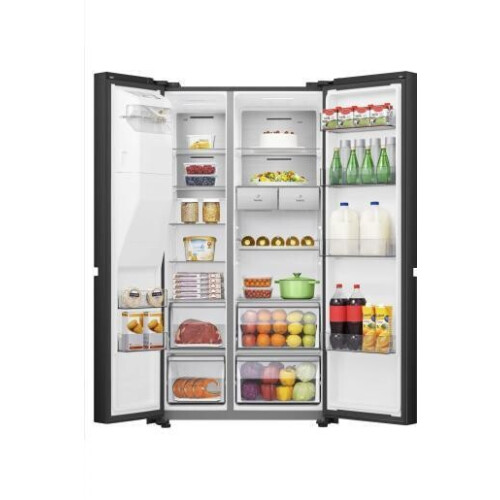 Hisense Rs818n4ife - Amerikaanse Koelkast - 179 Cm - 632l - No Frost - Zwart Rvs | Nieuw (outlet)