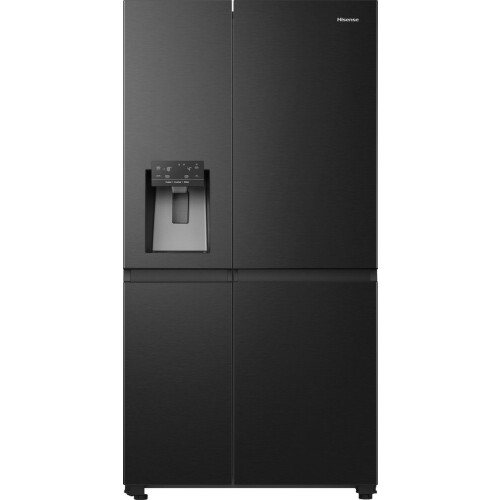 Hisense RS818N4TFE - Amerikaanse koelkast - 632 l NoFrost water- en ijsdispenser - Zwart RVS Tweedehands