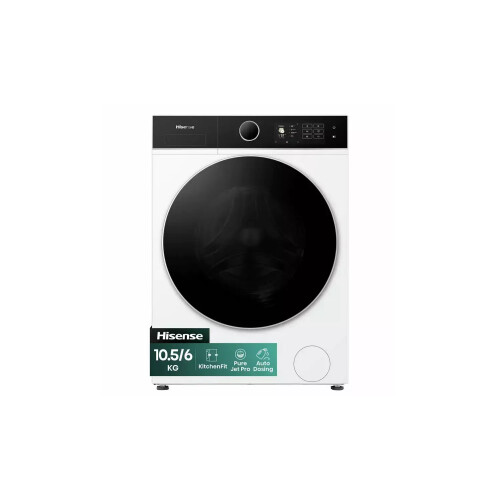 Hisense WD5I1045BWQ - Was-droogcombinatie - 10,5 kg Wassen - 6 kg Drogen - 1400 tpm - Inverter - AutoDose - Steam - Wifi - Wit Tweedehands