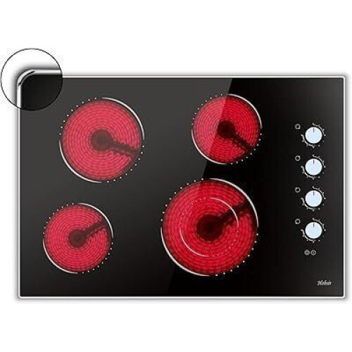 Hobsir D46703-BB - Elektrische inbouw kookplaat - 4 zones 6700W - Zwart Tweedehands