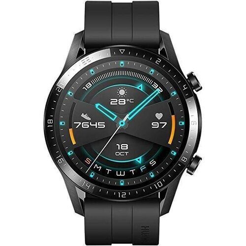 Horloges Cardio GPS Huawei Watch GT 2 46mm - Zwart (Midnight Black) Tweedehands