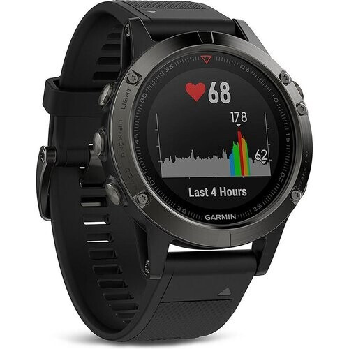 Horloges Garmin Cardio GPS Fenix 5 - Grijs/Zwart Tweedehands