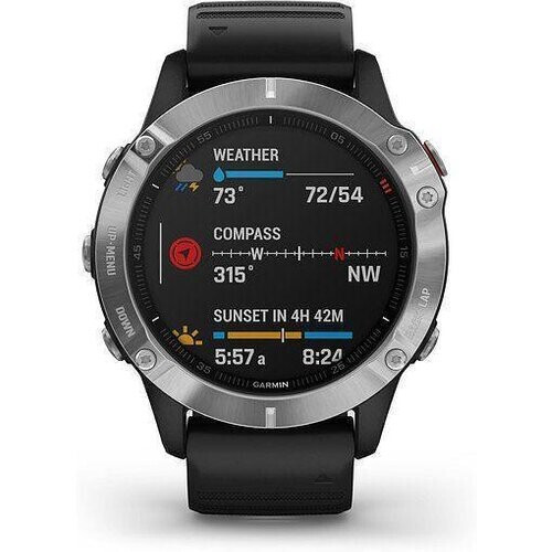 Horloges Garmin Cardio GPS Fenix 6 - Grijs Tweedehands