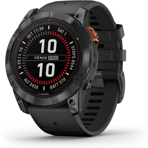 Horloges Garmin Cardio GPS fenix 7x pro sapphire solar - Zwart Tweedehands